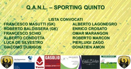 I CONVOCATI PER Q.A.N.L. - SPORTING QUINTO