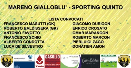 I 12 PER MARENO GIALLOBLU' - SPORTING QUINTO