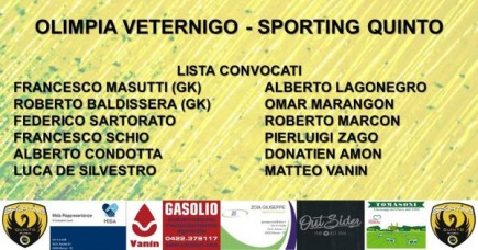 L'ULTIMA DI ANDATA CONTRO L'OLIMPIA VETERNIGO