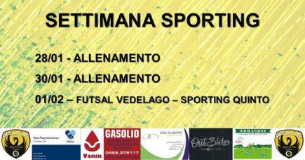 SI PREPARA IL MATCH CONTRO IL VEDELAGO